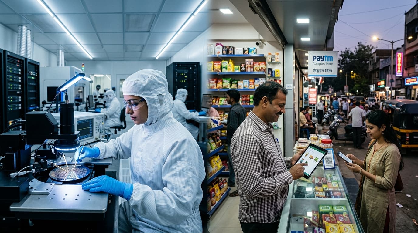 Semiconductor Cleanroom Fabrication and Neighbourhood Kirana Store Digitalization